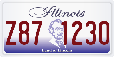 IL license plate Z871230