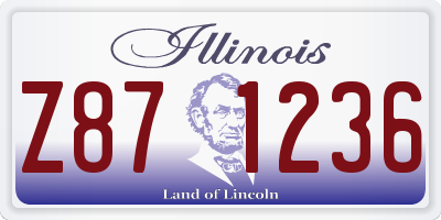 IL license plate Z871236