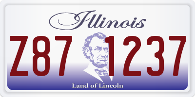 IL license plate Z871237