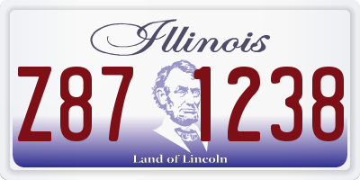 IL license plate Z871238