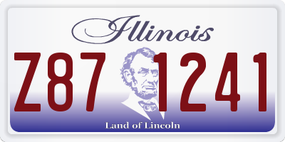 IL license plate Z871241