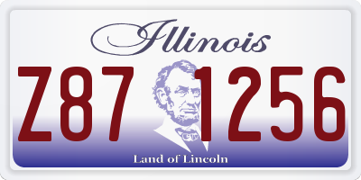 IL license plate Z871256