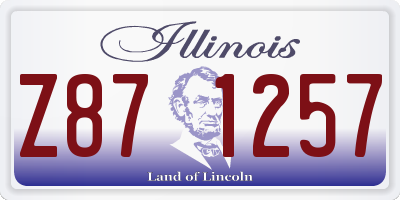 IL license plate Z871257