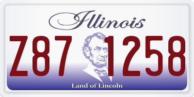 IL license plate Z871258