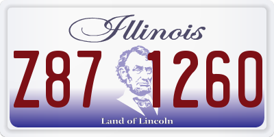 IL license plate Z871260