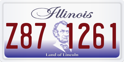 IL license plate Z871261