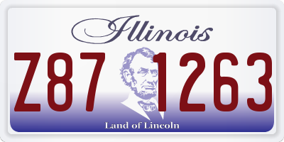IL license plate Z871263