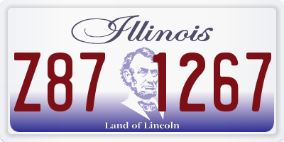 IL license plate Z871267