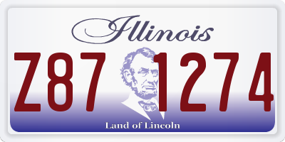 IL license plate Z871274