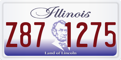 IL license plate Z871275