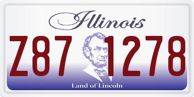 IL license plate Z871278