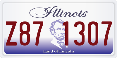 IL license plate Z871307