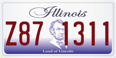 IL license plate Z871311