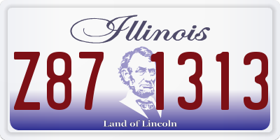 IL license plate Z871313