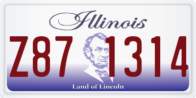 IL license plate Z871314