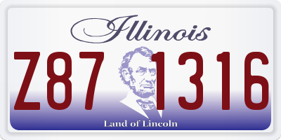 IL license plate Z871316