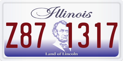 IL license plate Z871317
