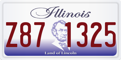 IL license plate Z871325