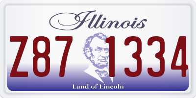 IL license plate Z871334