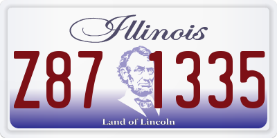 IL license plate Z871335