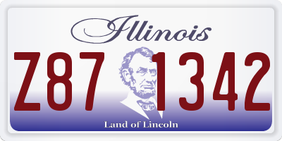 IL license plate Z871342