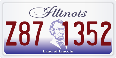 IL license plate Z871352