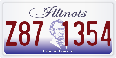 IL license plate Z871354