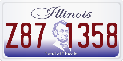 IL license plate Z871358