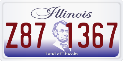 IL license plate Z871367