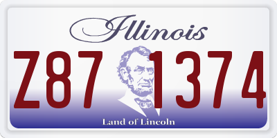 IL license plate Z871374