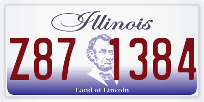 IL license plate Z871384