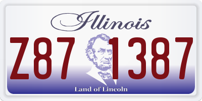 IL license plate Z871387