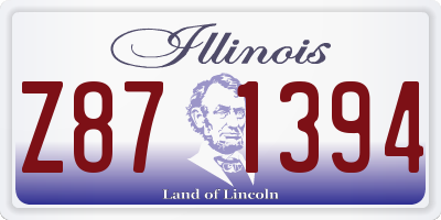 IL license plate Z871394