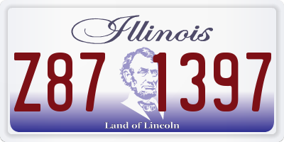 IL license plate Z871397