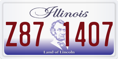 IL license plate Z871407