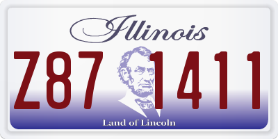 IL license plate Z871411