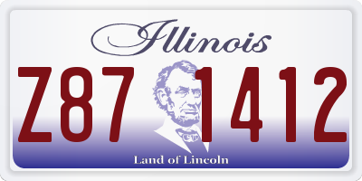 IL license plate Z871412