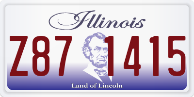 IL license plate Z871415