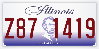 IL license plate Z871419