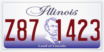 IL license plate Z871423
