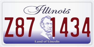 IL license plate Z871434