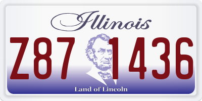 IL license plate Z871436