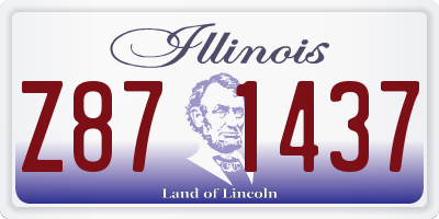 IL license plate Z871437