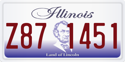 IL license plate Z871451