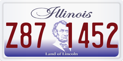 IL license plate Z871452