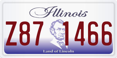 IL license plate Z871466