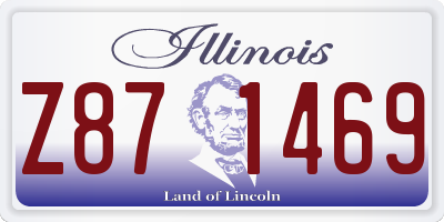 IL license plate Z871469