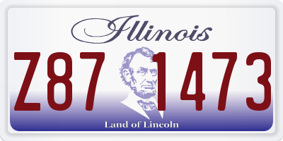 IL license plate Z871473
