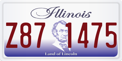 IL license plate Z871475