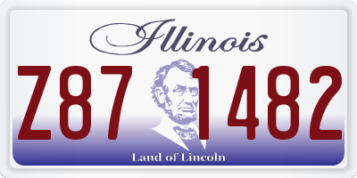 IL license plate Z871482